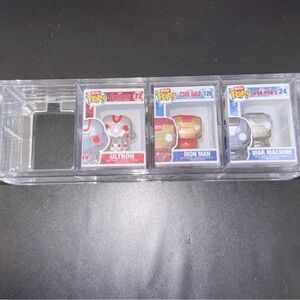 Bitty Bop 3 lot mini funko pops ironman war machine and ultron marvel hereos